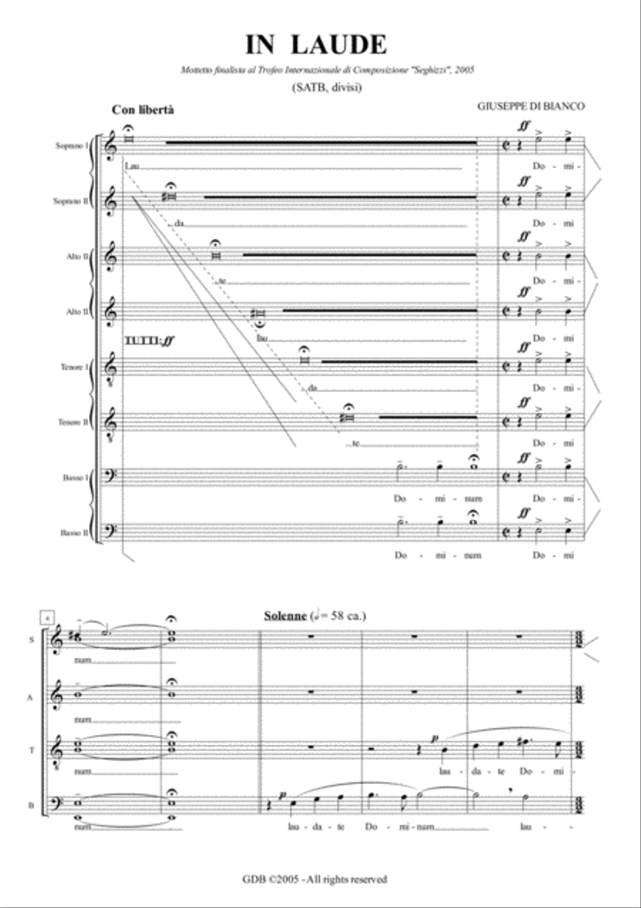 In Laude 4-Part scores gallery preview page 1