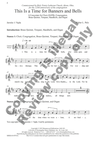 This Is a Time for Banners and Bells (Choral Score)