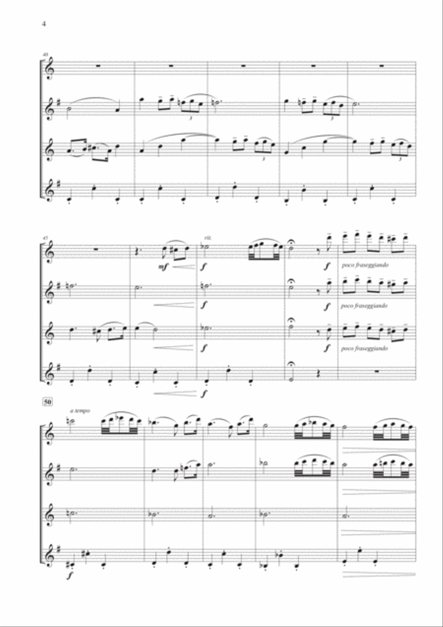 Albinoni's Adagio for Saxophone Quartet Albinoni's Adagio for Saxophone Quartet Saxophone Quartet scores gallery preview page 5