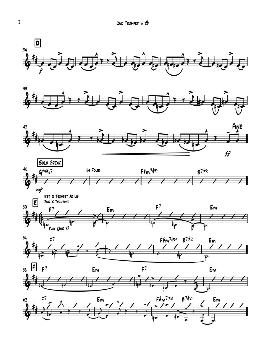 A Night In Tunisia Small Ensemble scores gallery preview page 5
