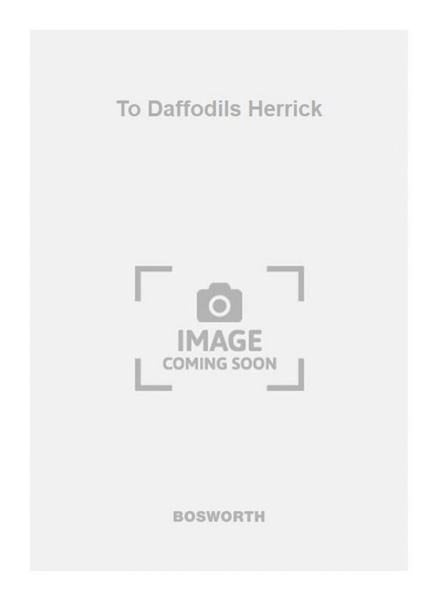 To Daffodils Herrick 4-Part scores gallery preview page 1
