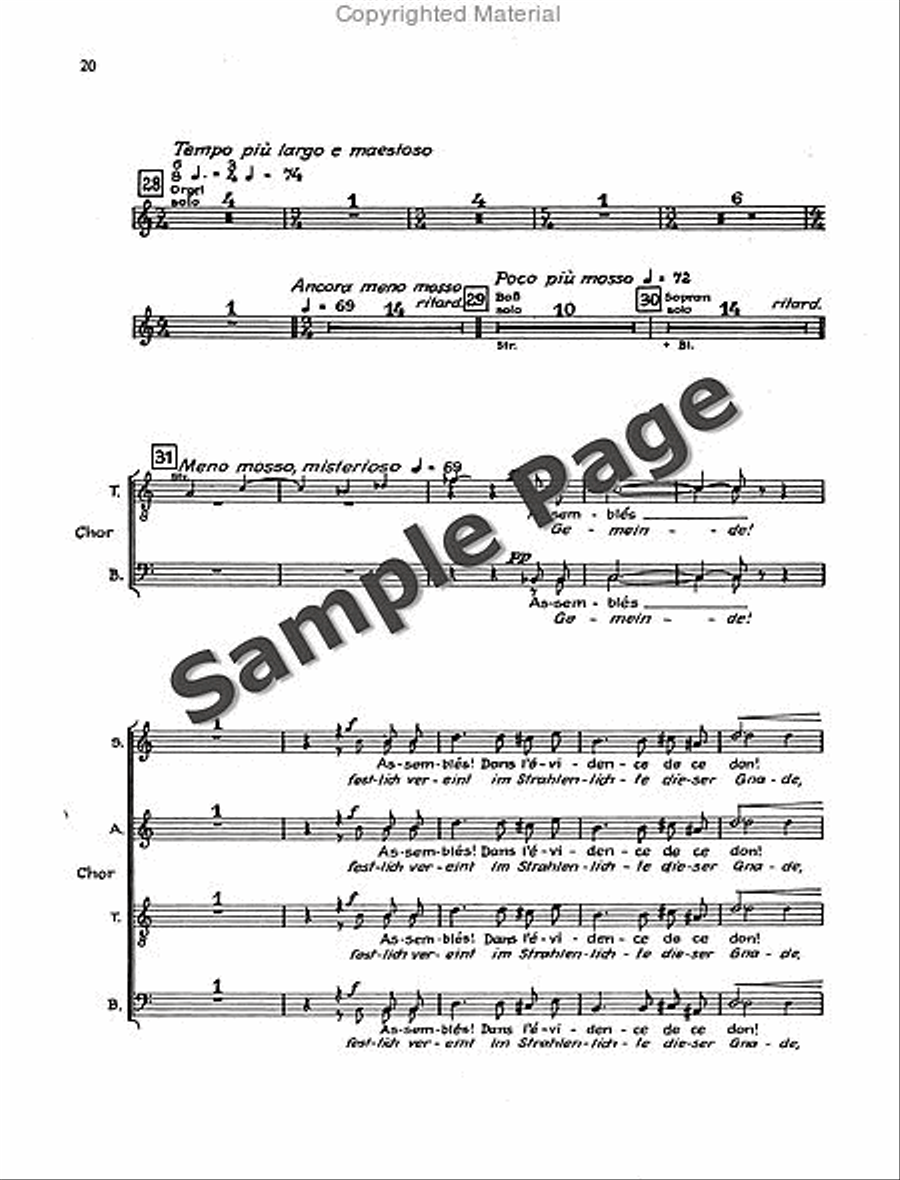 Sutermeister H Ecclesia Kantate (1972/73) 4-Part scores gallery preview page 21