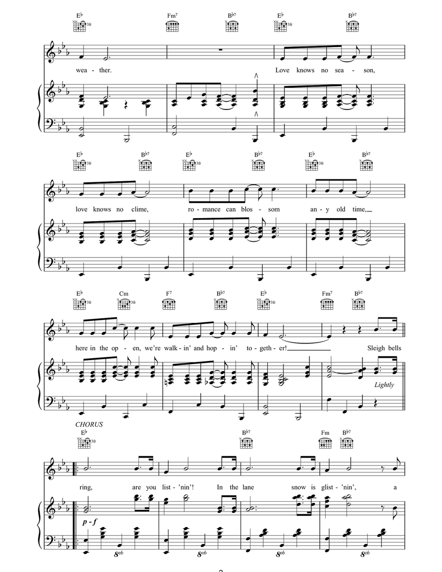 Winter Wonderland Piano Solo scores gallery preview page 2