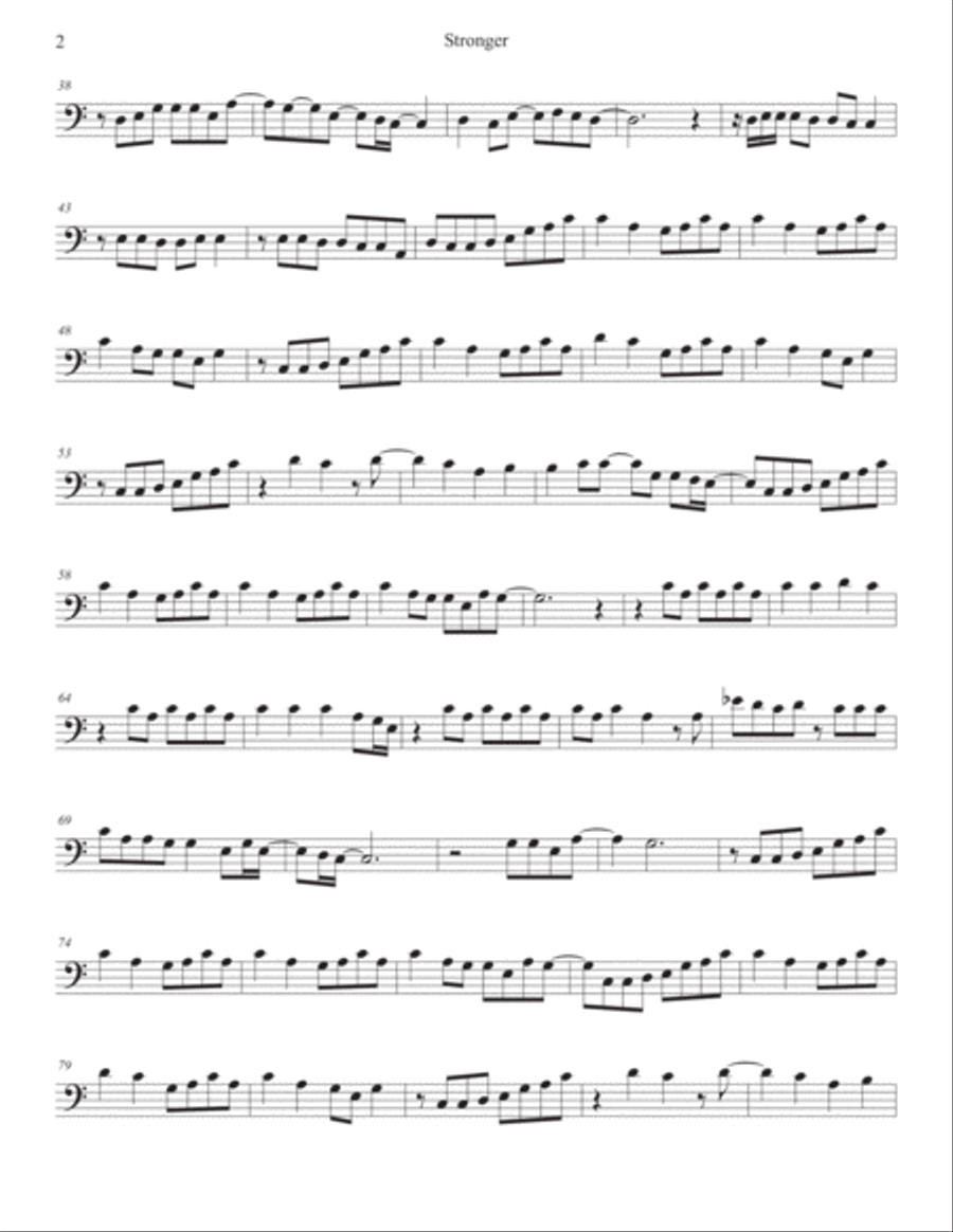 Stronger (What Doesn't Kill You) Trombone Solo scores gallery preview page 2