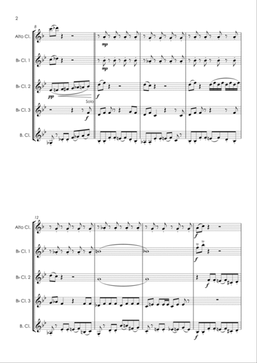 House Of Fun Clarinet Quintet scores gallery preview page 4