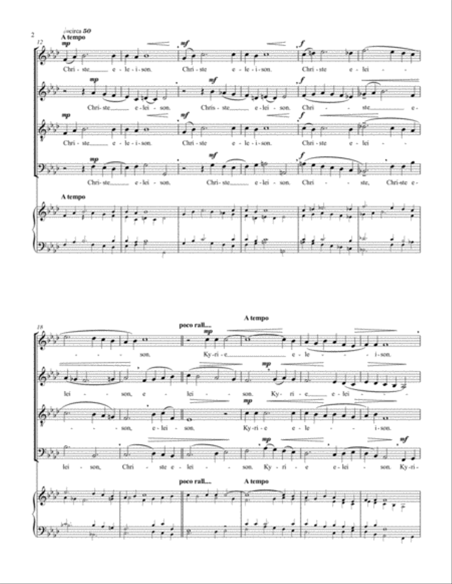 Missa Chicagoensis 4-Part scores gallery preview page 4