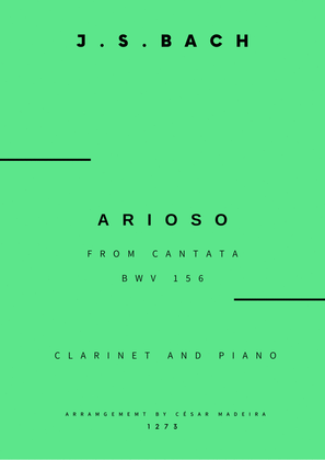 Arioso (BWV 156) - Bb Clarinet and Piano (Full Score and Parts)