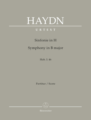 Book cover for Symphony in B major Hob. I:46