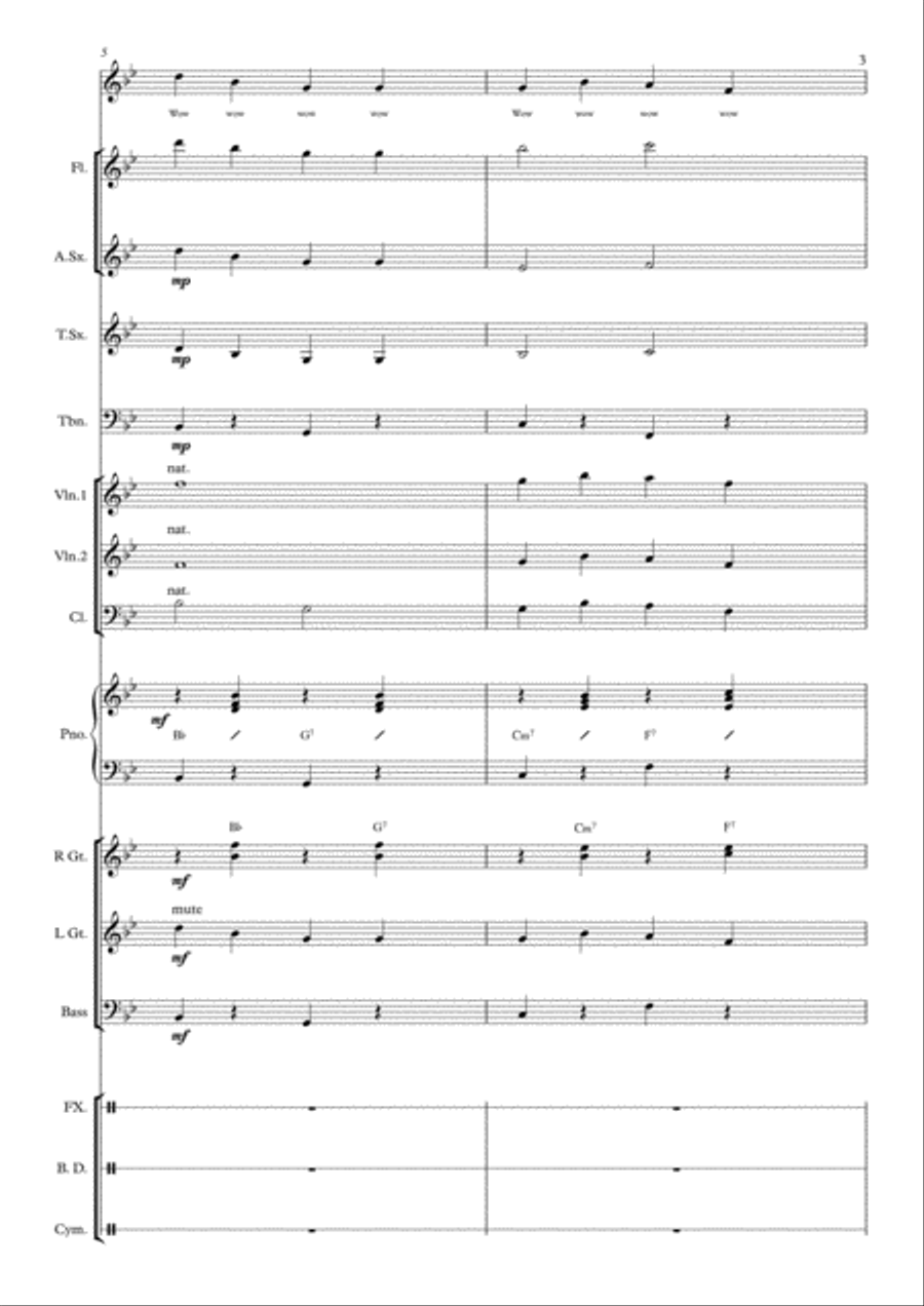SPEAK ROUGHLY 'Alice in Wonderland' for Show Bands Concert Band scores gallery preview page 5