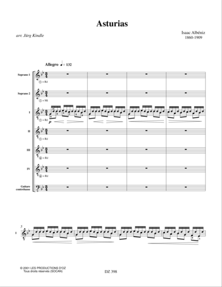 Asturias Guitar Ensemble scores gallery preview page 1
