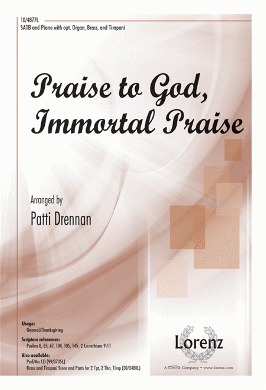 Praise to God, Immortal Praise 4-Part scores gallery preview page 1