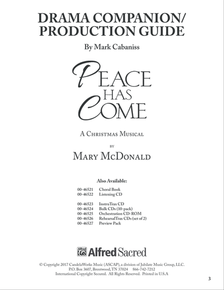 Peace Has Come Choir scores gallery preview page 2