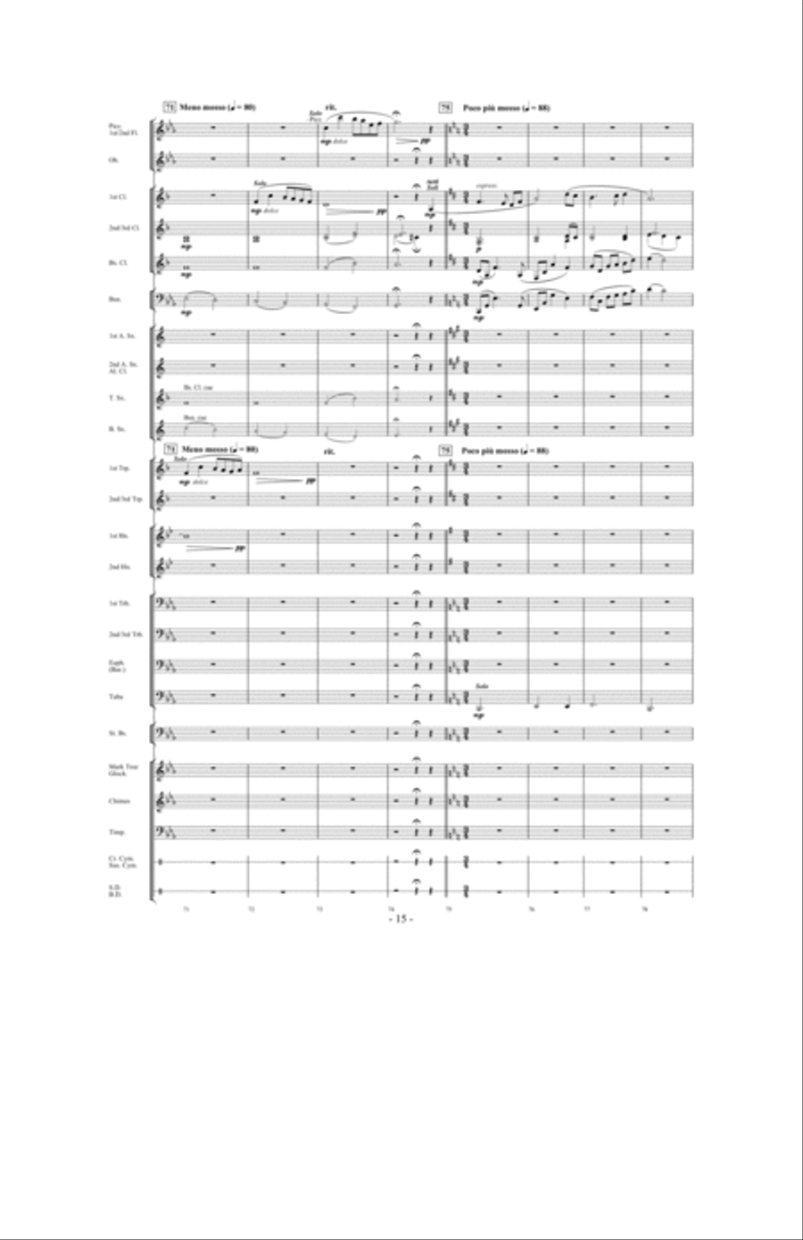 Towards a New Horizon Concert Band scores gallery preview page 14