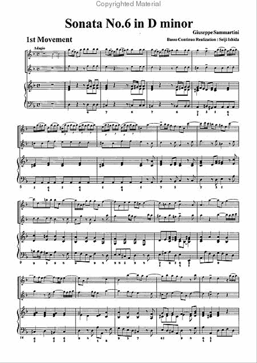 Sonata No. 6 in D minor Alto Recorder scores gallery preview page 3
