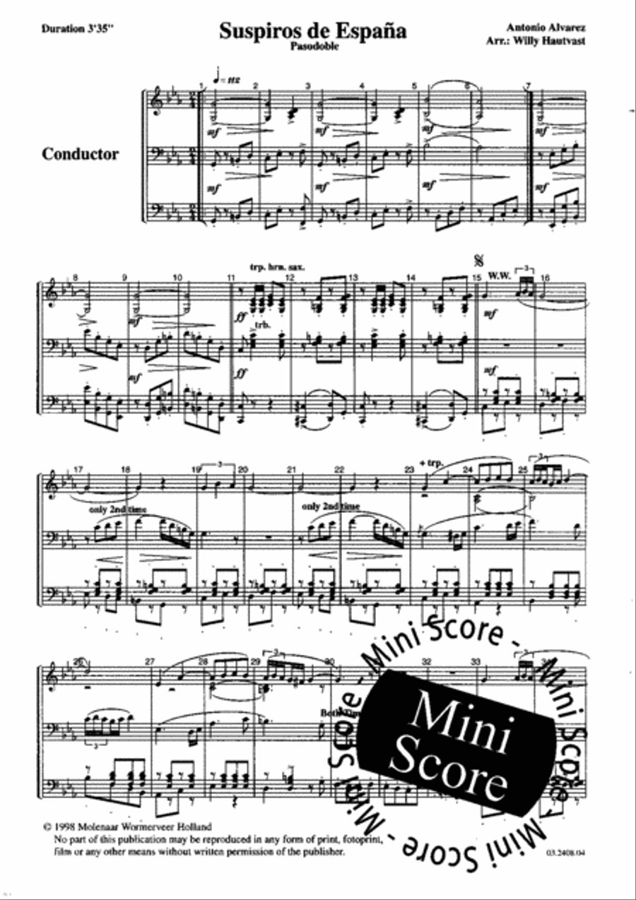 Suspiros de Espana Fanfare Band scores gallery preview page 27