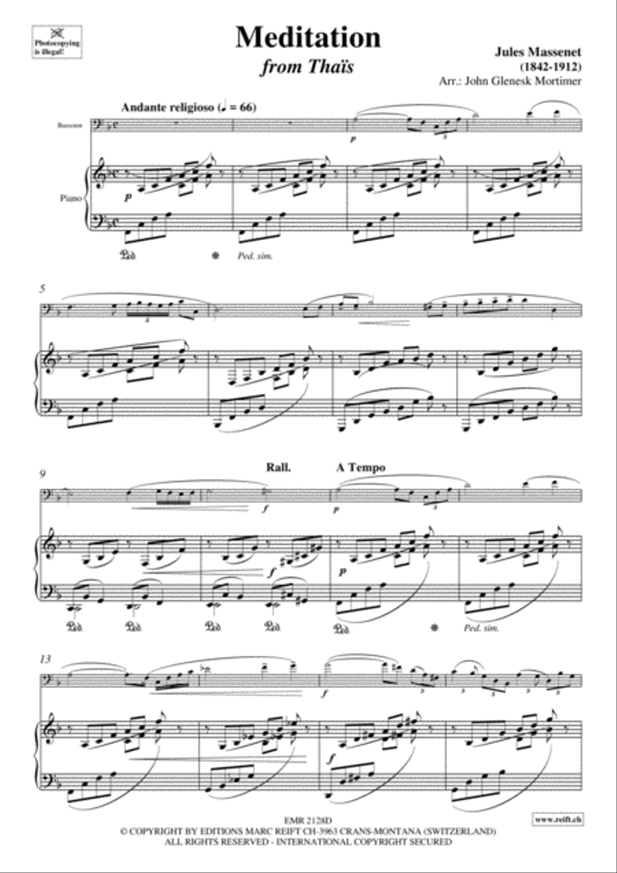 Meditation Bassoon Solo scores gallery preview page 3