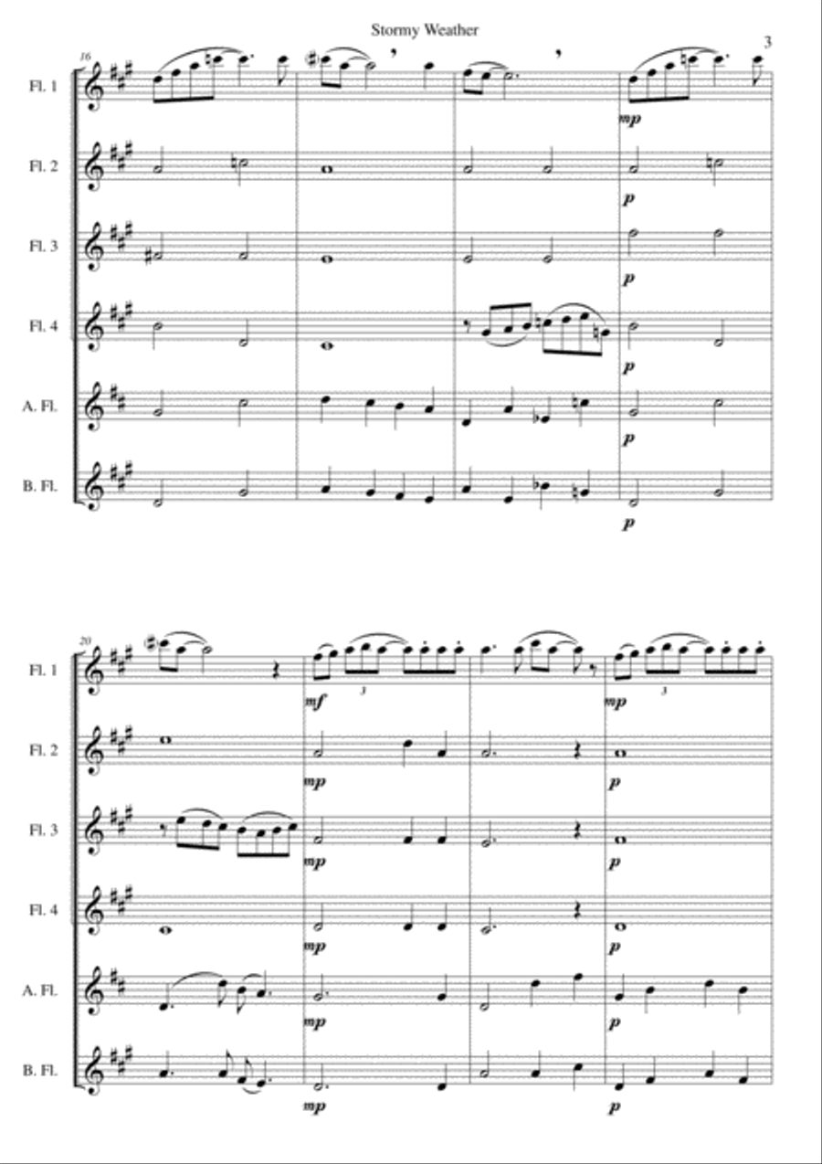 Stormy Weather Stormy Weather Woodwind Ensemble scores gallery preview page 3