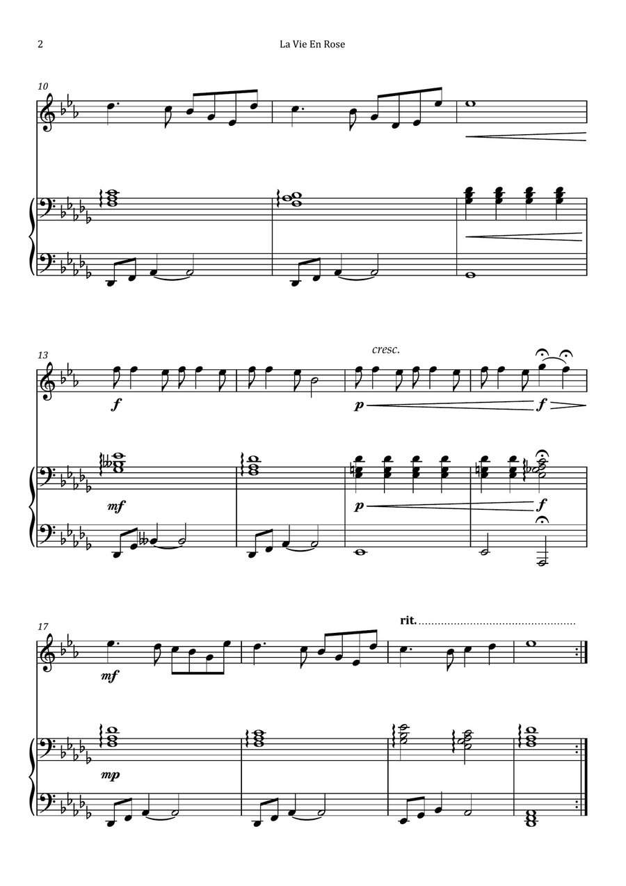 La Vie En Rose Chamber Music scores gallery preview page 2