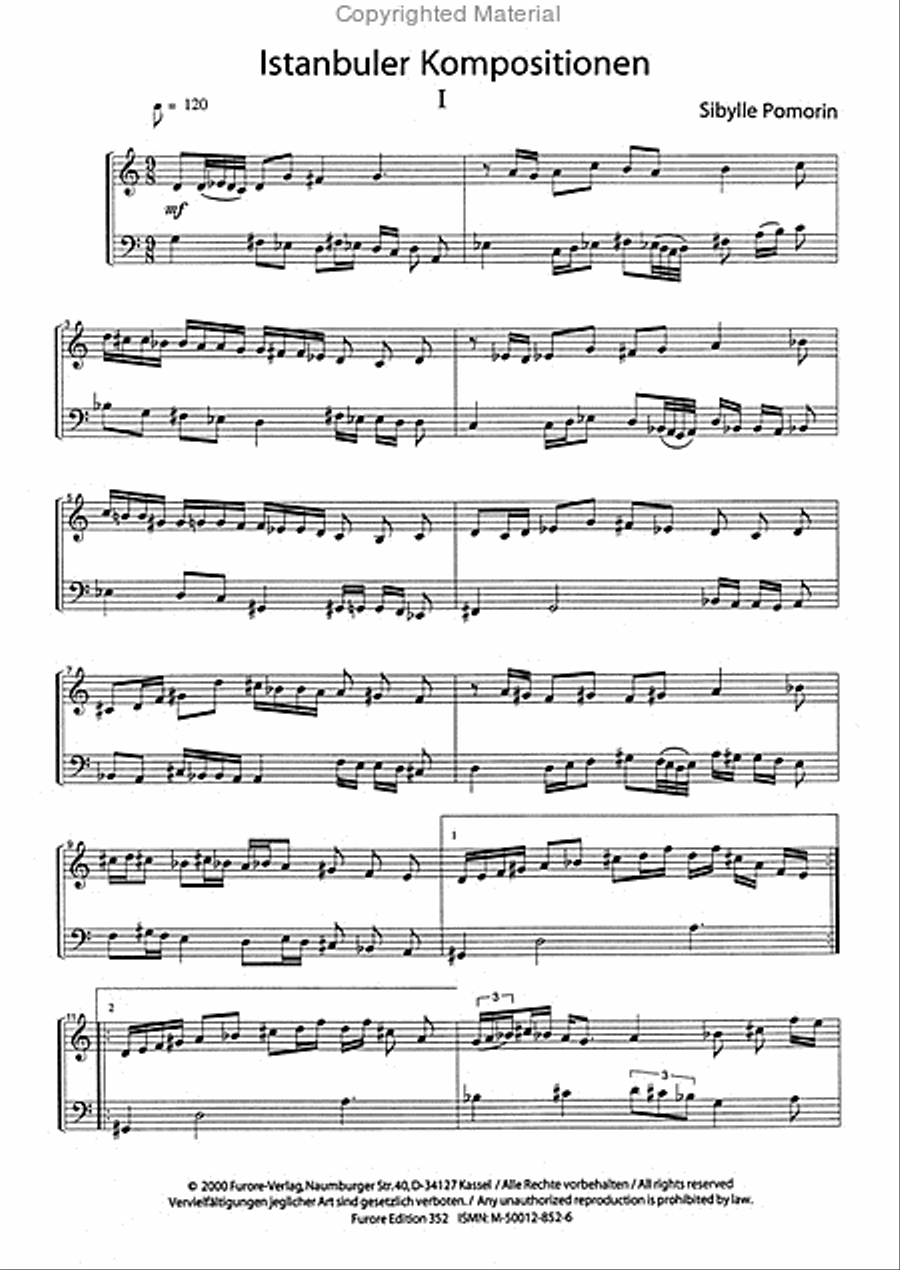 Istanbuler Kompositionen Harpsichord scores gallery preview page 2