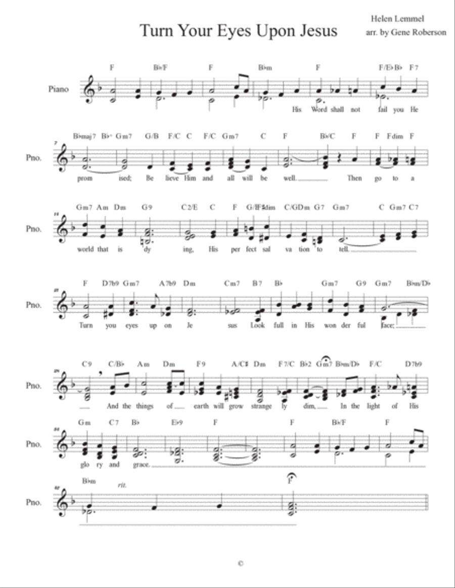 Hymn Arrangements Fake Book Volume ONE Piano Solo scores gallery preview page 4