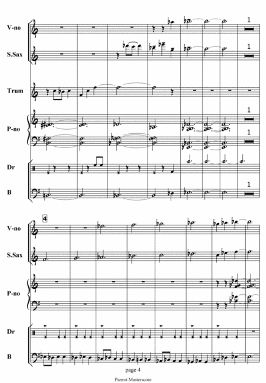 Pierrot Pierrot Jazz Ensemble scores gallery preview page 4