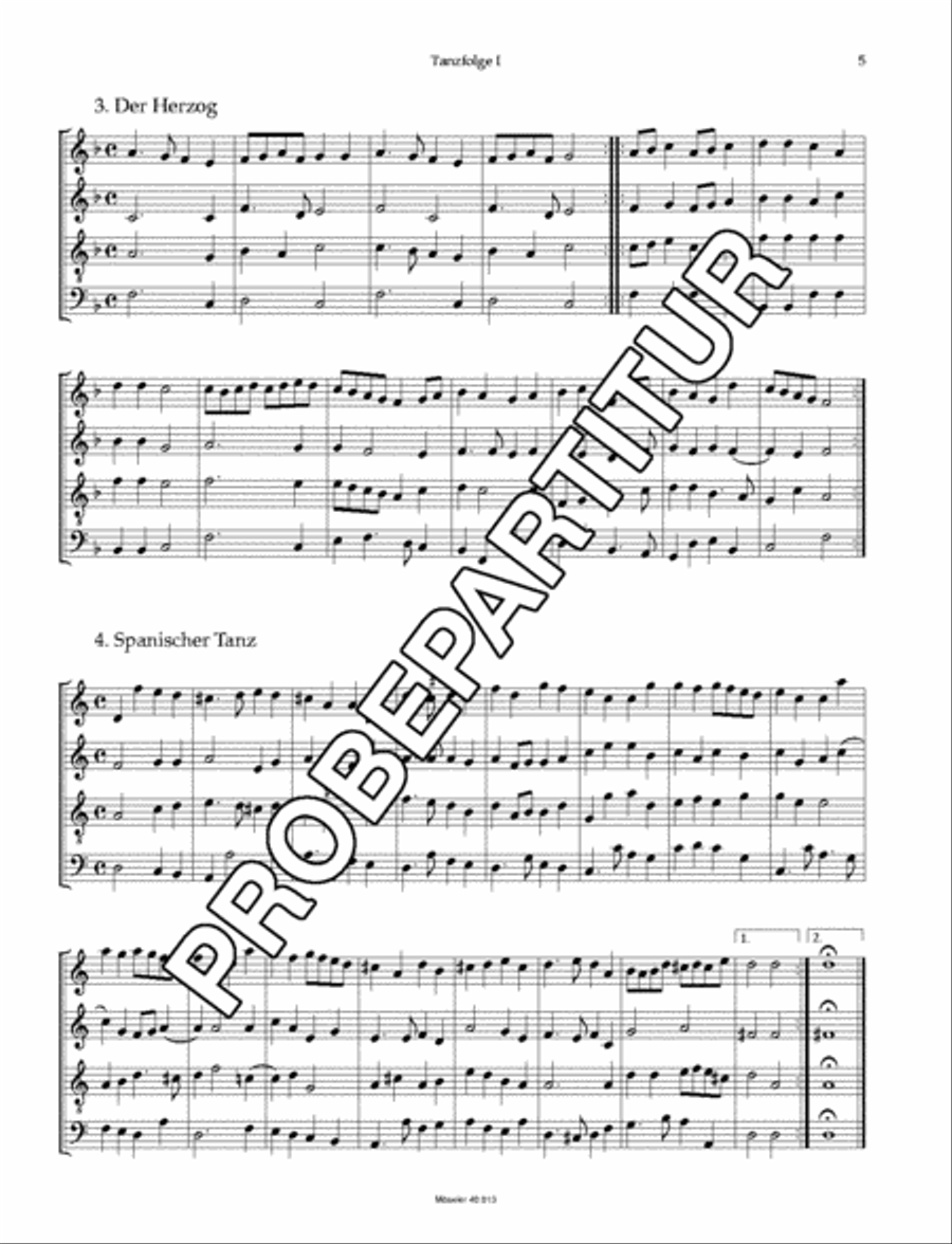 Sechs Tanzfogen Band 1 4-Part scores gallery preview page 6