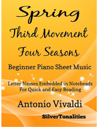 Book cover for Spring Third Movement the Four Seasons Beginner Piano Sheet Music