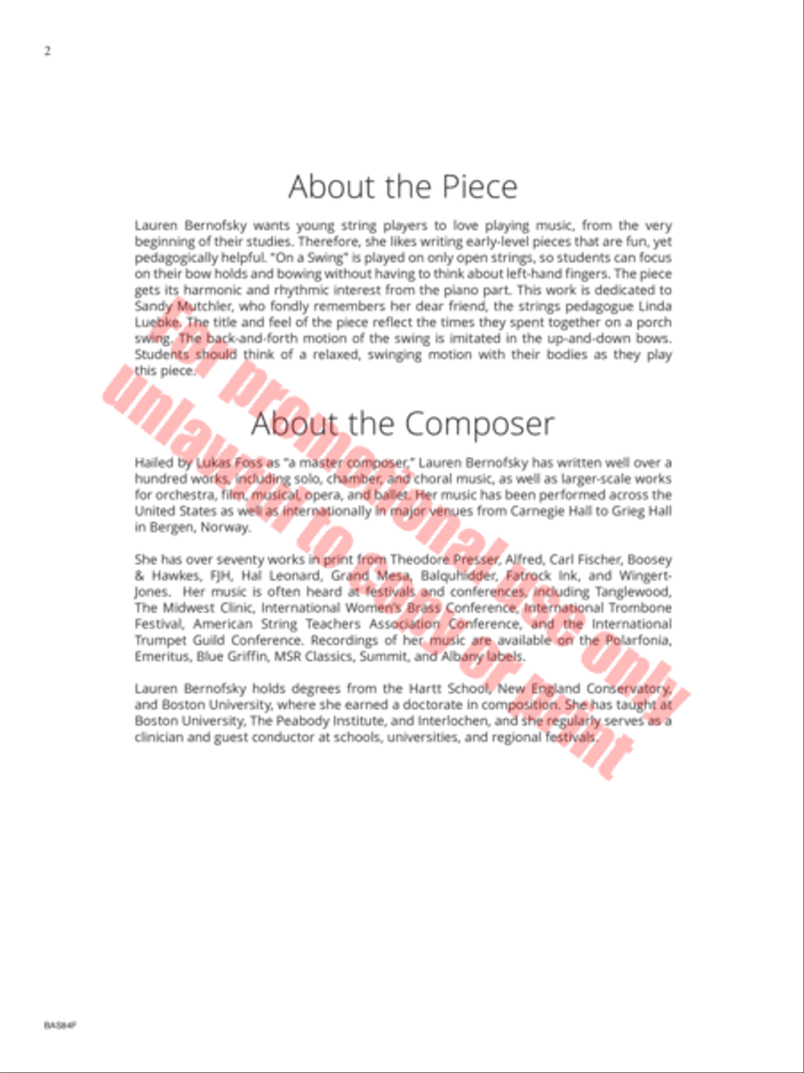 On a Swing String Orchestra scores gallery preview page 3