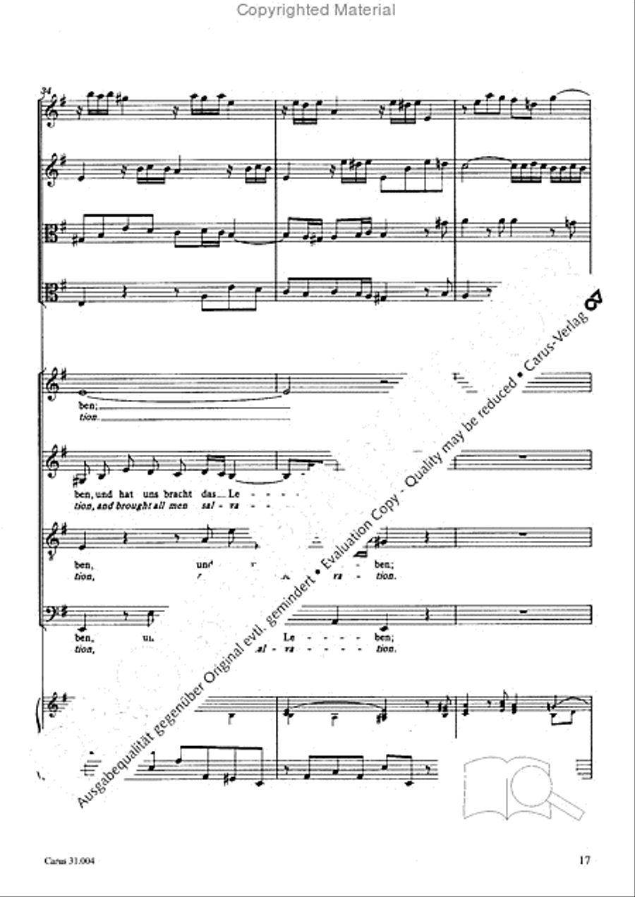 Christ lay in death's cold prison (Christ lag in Todesbanden) 4-Part scores gallery preview page 15
