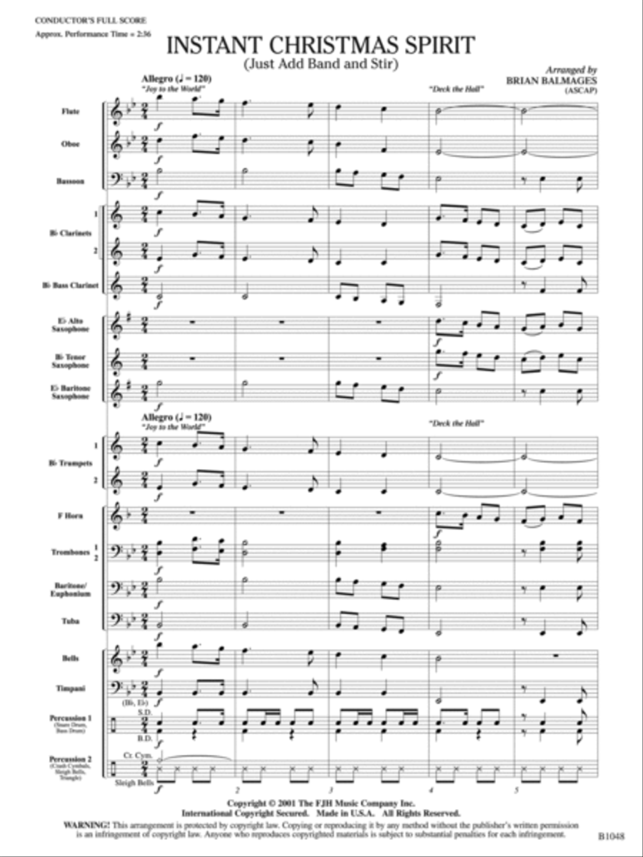 Instant Christmas Spirit: Score Concert Band scores gallery preview page 3