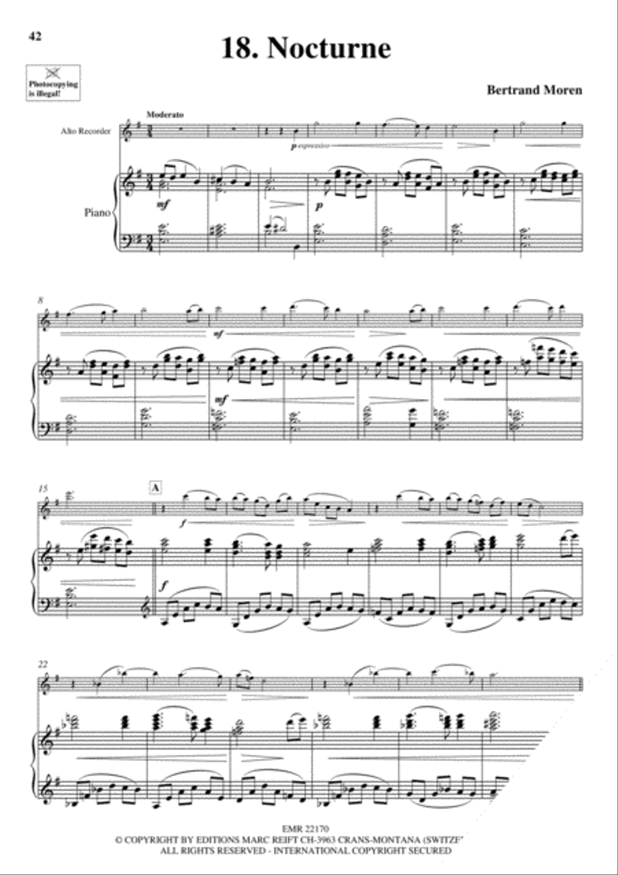 20 Greatest Slow Melodies Alto Recorder scores gallery preview page 20