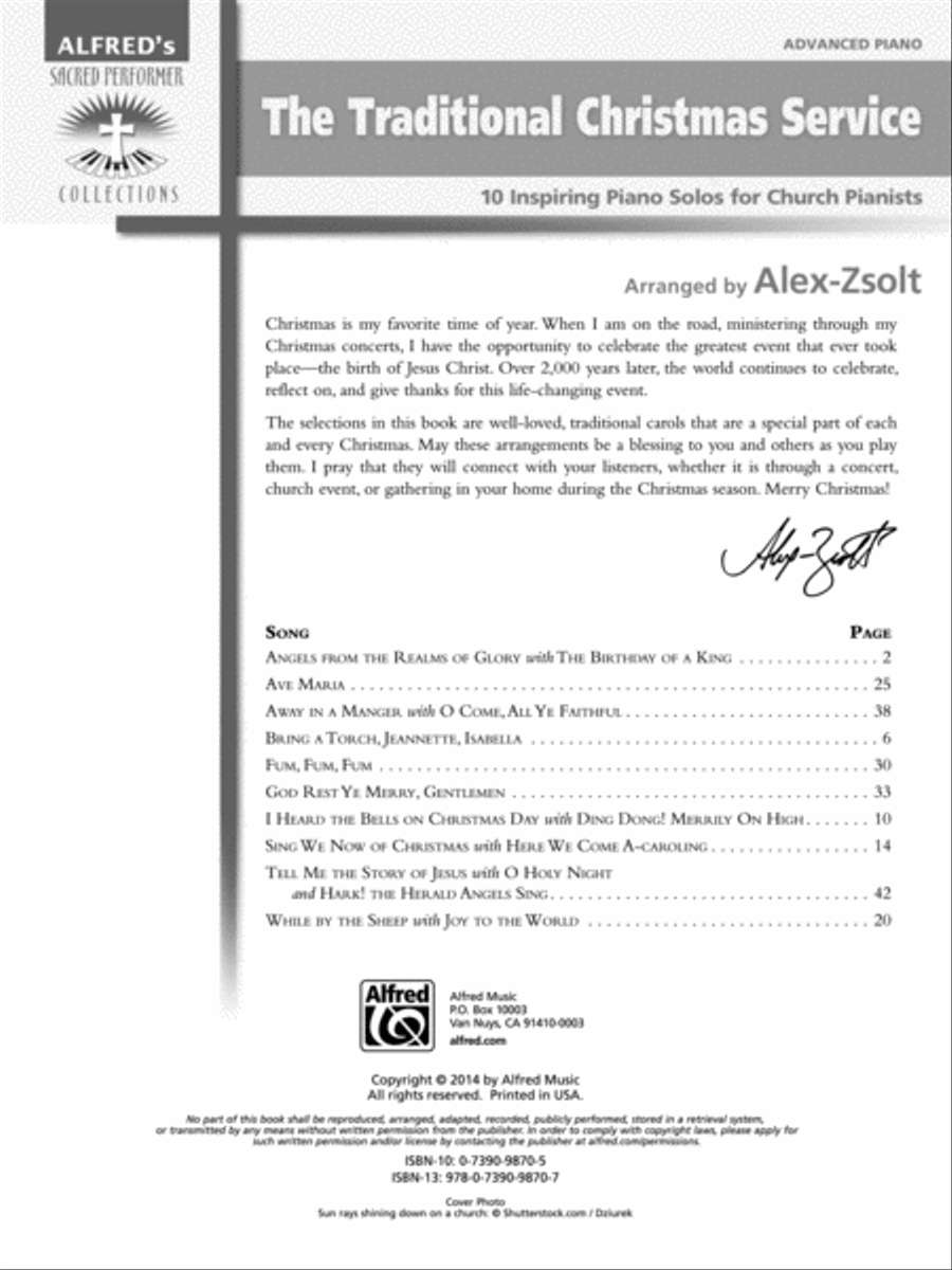The Traditional Christmas Service Piano Solo scores gallery preview page 2