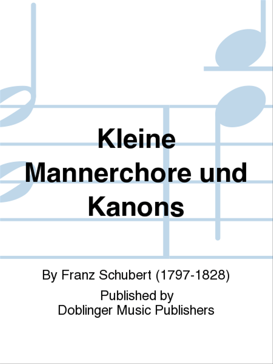 Kleine Mannerchore und Kanons TTBB scores gallery preview page 1