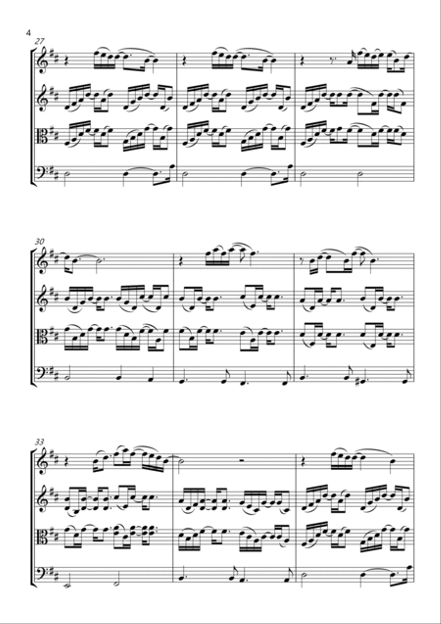 Tiny Dancer String Quartet scores gallery preview page 4