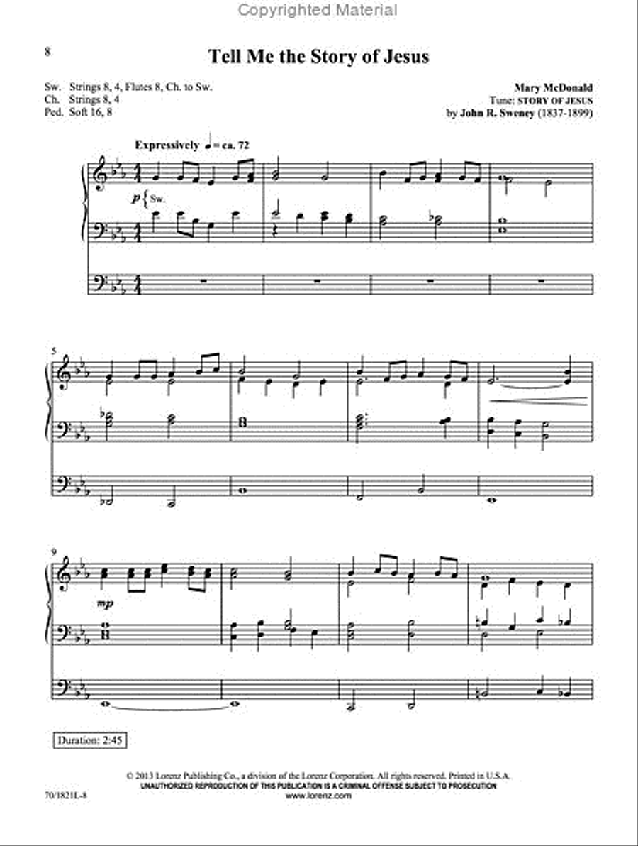 Hosannas to the King! Organ Solo scores gallery preview page 4