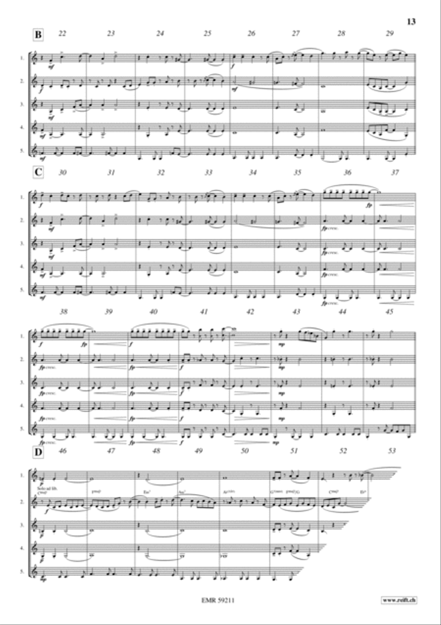 Trumpet Quintet Collection Volume 5 Trumpet scores gallery preview page 9