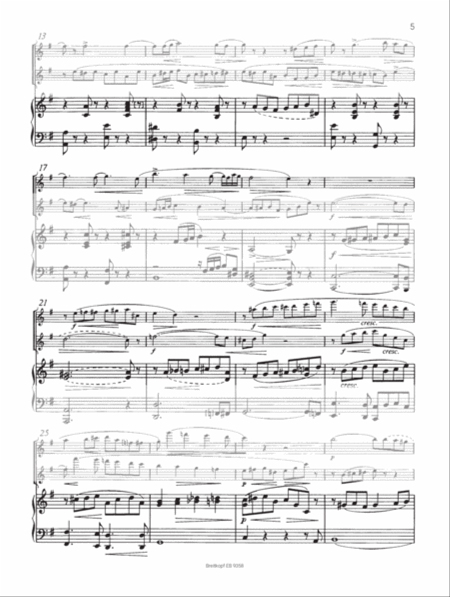 Duet in E minor K 156 Piano Trio scores gallery preview page 3