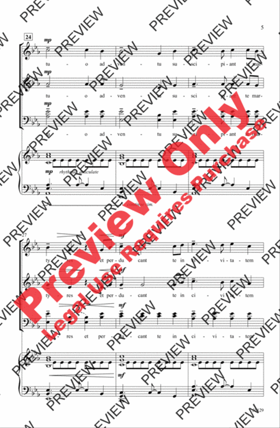 In Paradisum 4-Part scores gallery preview page 5