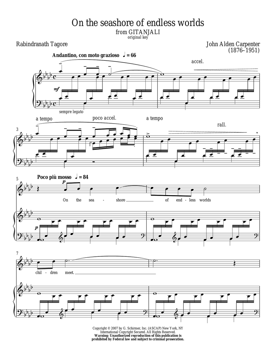 On The Seashore Of Endless Worlds Low Voice scores gallery preview page 1