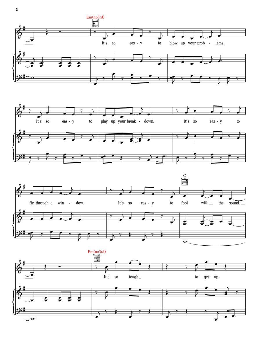 Moving In Stereo Moving In Stereo Piano, Vocal, Guitar scores gallery preview page 2