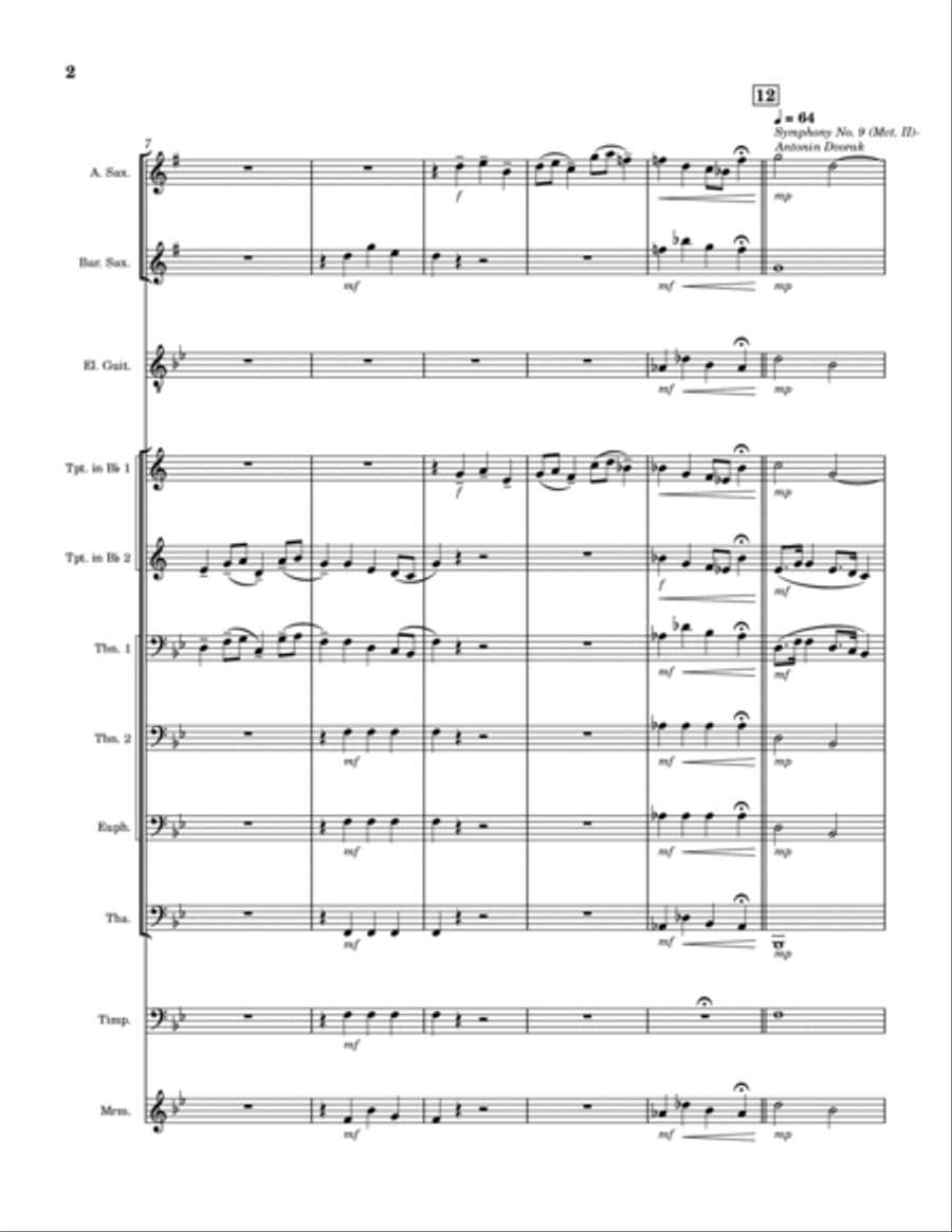 Classics Medley Baritone Saxophone scores gallery preview page 2