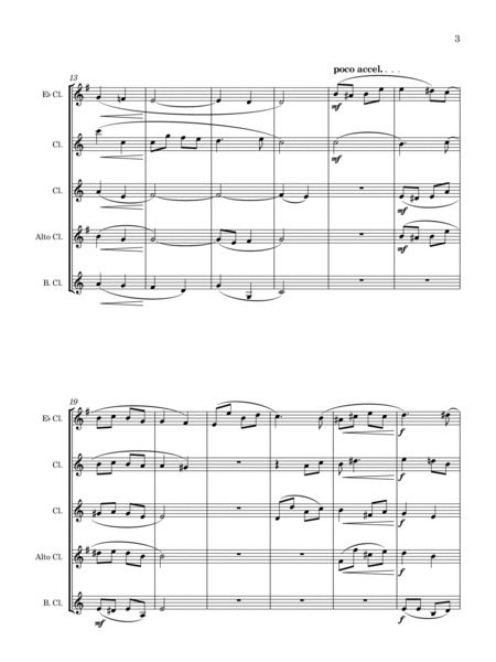 William Montgomery | A Dream (arr. for 5 Clarinets) image number null