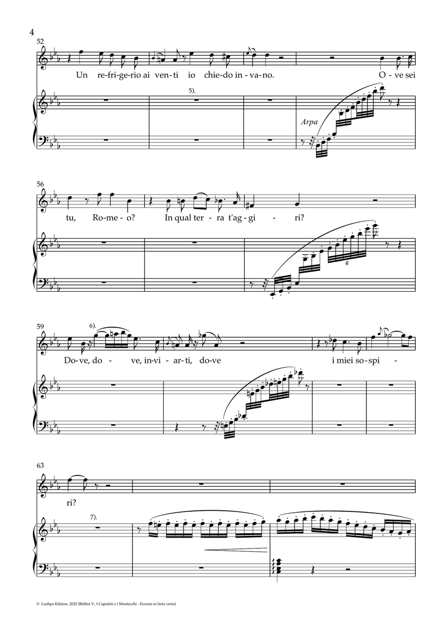 Eccomi in lieta vesta Piano, Vocal scores gallery preview page 6