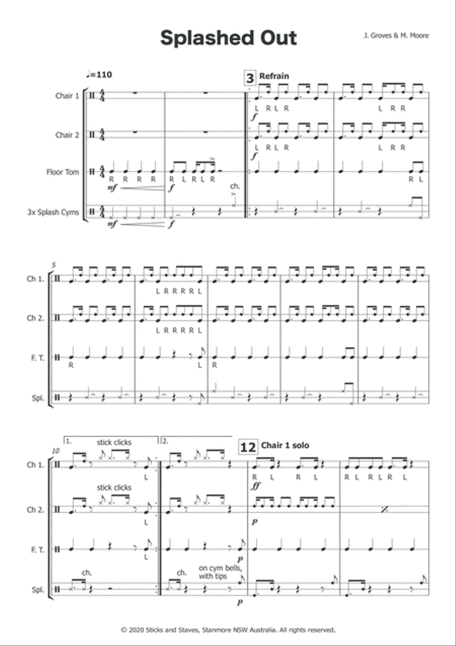 Splashed Out Percussion Ensemble scores gallery preview page 5