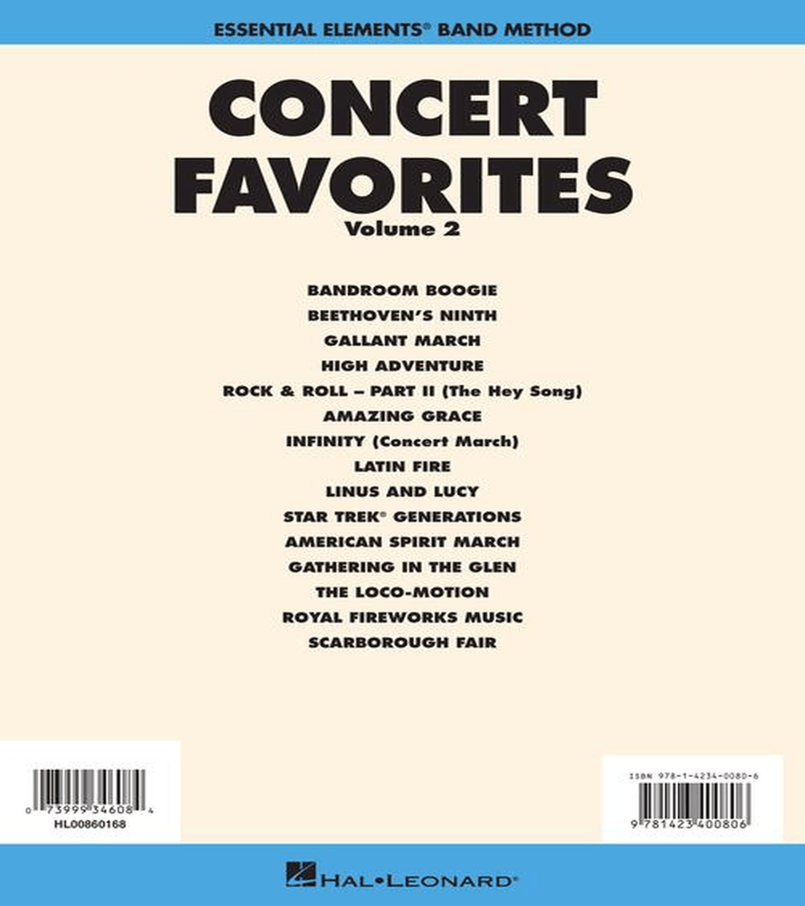 Concert Favorites Vol. 2 – Tenor Sax