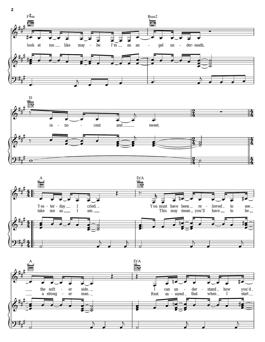 Bitch Piano, Vocal, Guitar scores gallery preview page 2