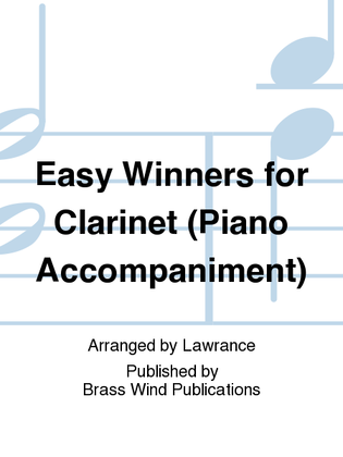 Book cover for Easy Winners for Clarinet (Piano Accompaniment)