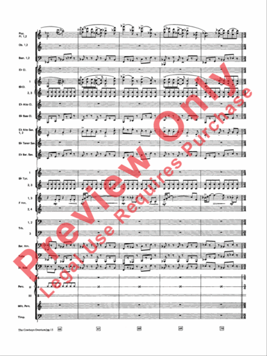 The Cowboys Concert Band scores gallery preview page 16