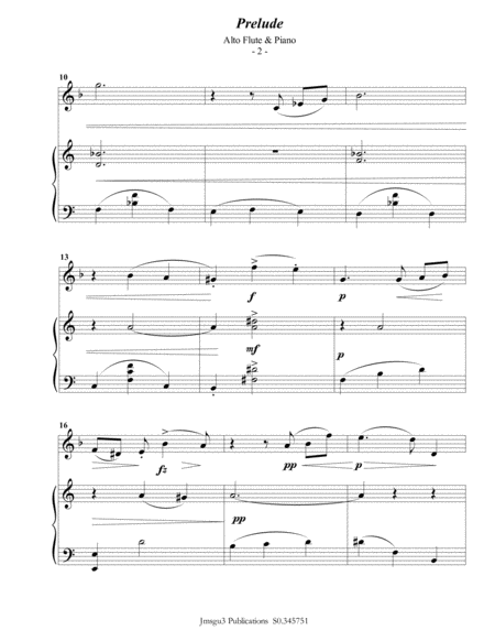 Scriabin: Prelude Op. 11 No. 2 for Alto Flute & Piano image number null