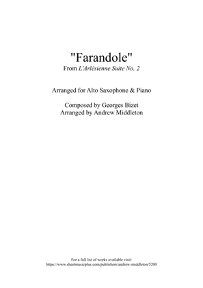 Book cover for Farandole arranged for Alto Saxophone and Piano
